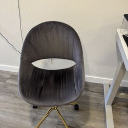 Gray swivel Chair Velvet 
