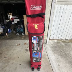 10x10 Coleman deluxe USC pop-up canopy with sidewall  brand new in box  $120 retails for $200