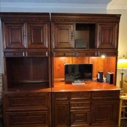 3 Piece Wood Lighted Office Desk  Furniture 