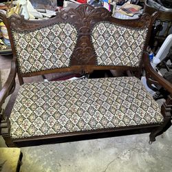 Pair of Victorian / Eastlake-influenced carved settee Circa late 1800’s!  - Parlor chairs