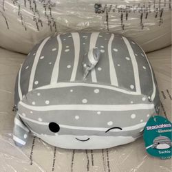 Squishmallows Stackables 12 inch Sachie The Grey Striped Whale Shark - Child's Ultra Soft Plush Toy, New