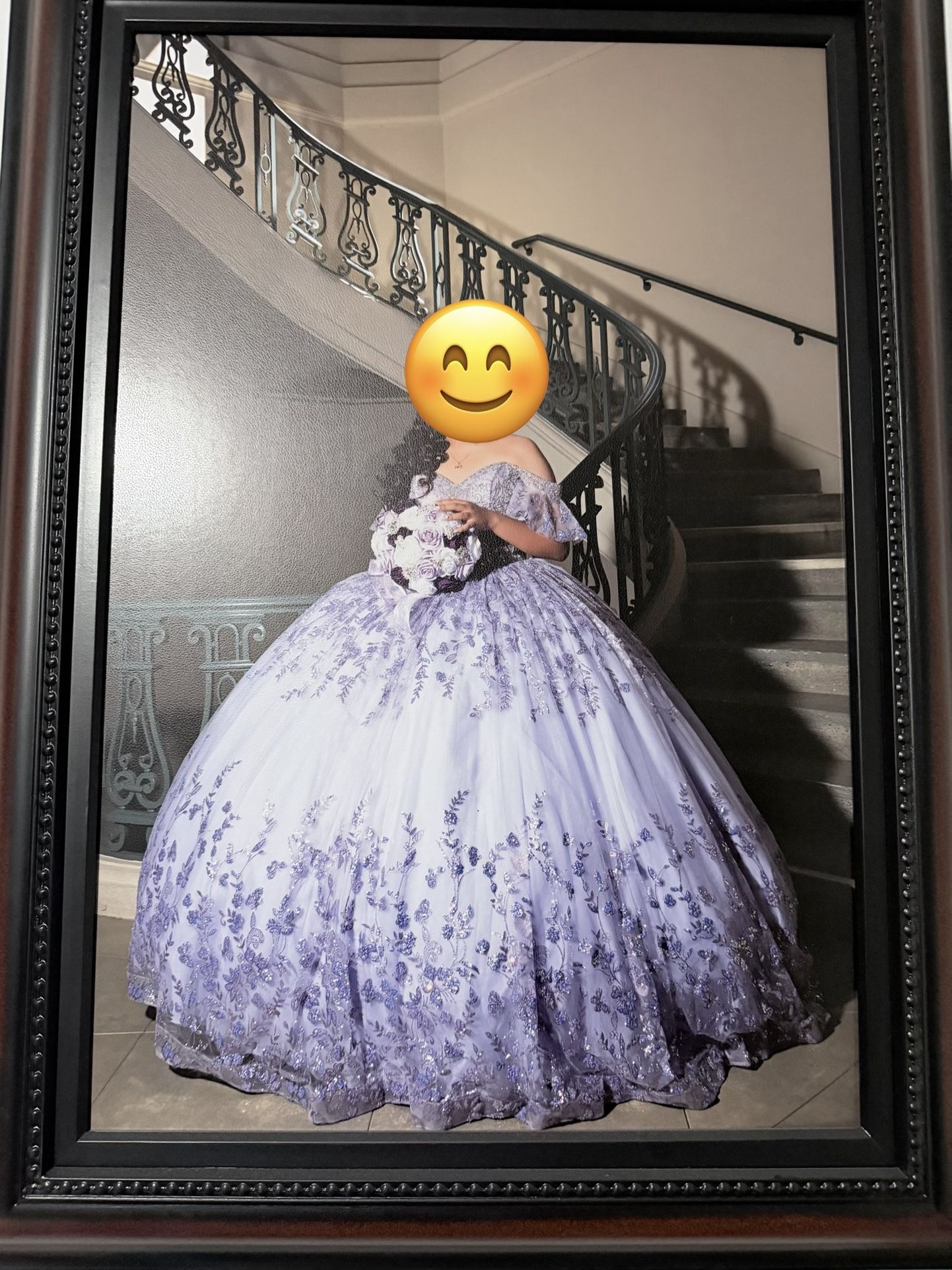 Royal Lavender Blossom Quince Dress”