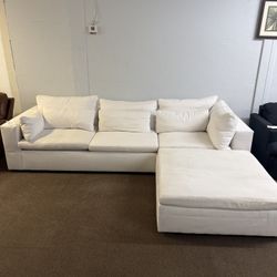 ☁️ West Elm Cloud Sectional w/ Ottoman – Modern Luxury Comfort ☁️