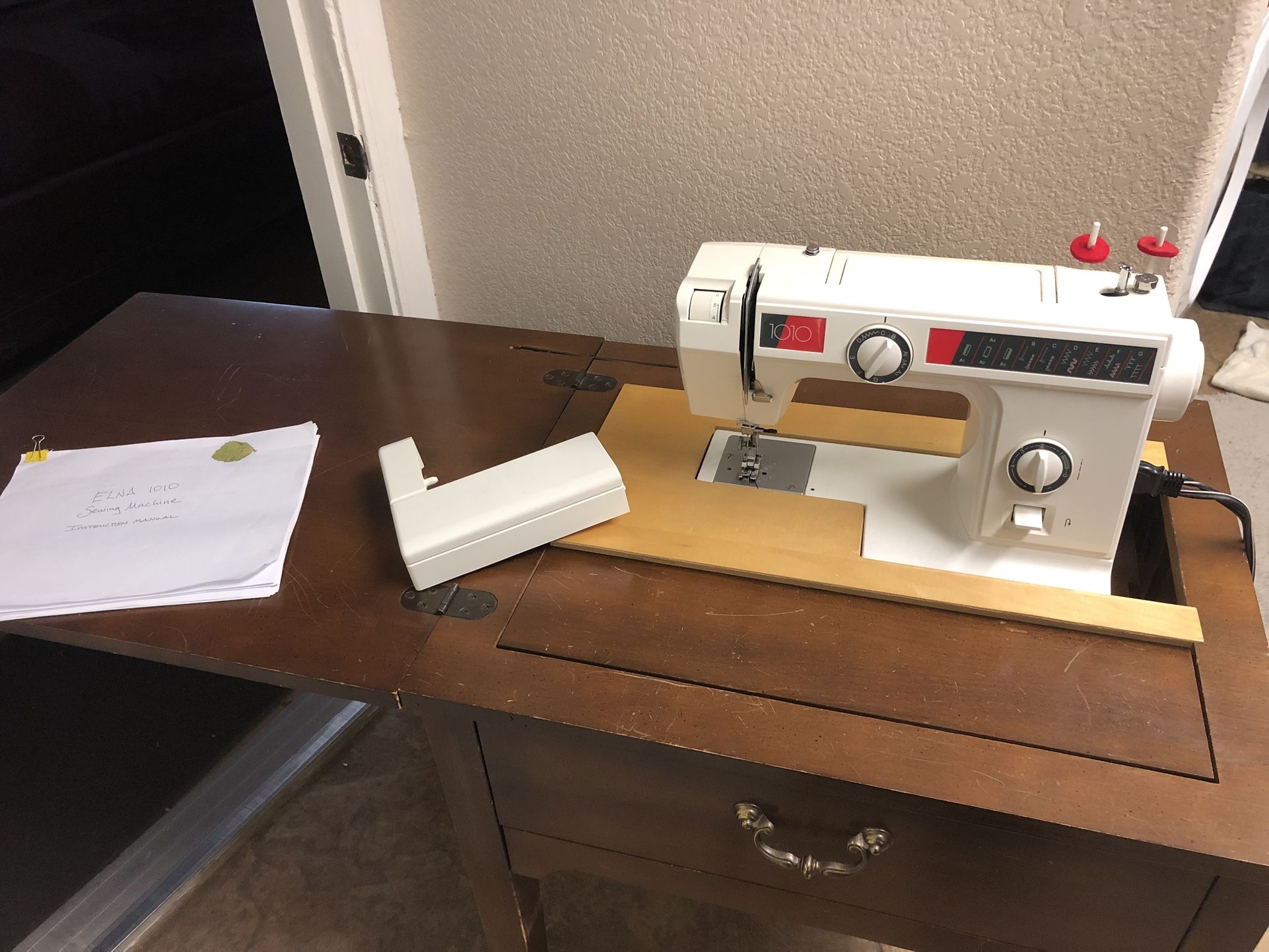 Elna 1010 Sewing Machine With Built In Table