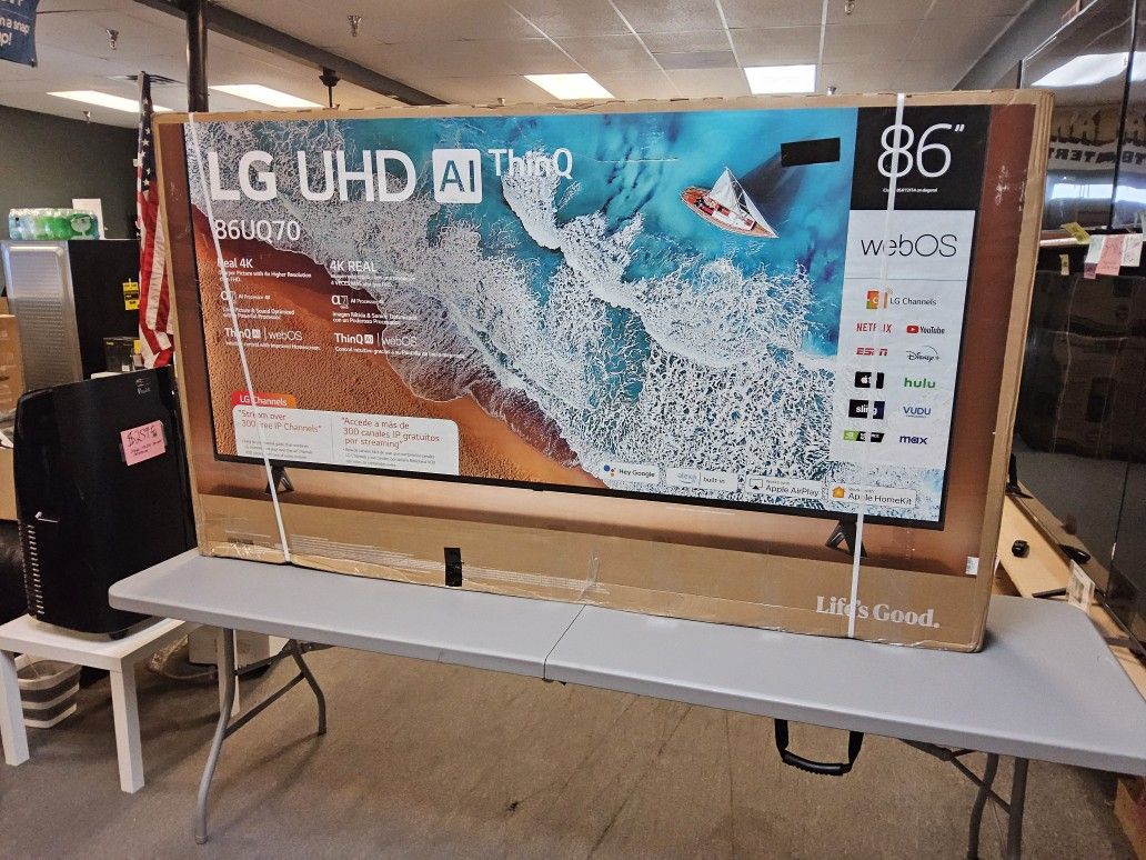 LG 86" UHD TV'S IN STOCK NOW THINQ AIR PLAY BLUETOOTH W/WARRANTY - PAYMENT PLANS