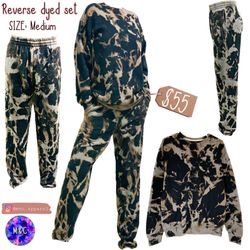 Free Shipping | Reverse Dyed Sweatpants and Crewneck Set