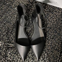 Melissa Cutting D’orsay Ankle Strap Flats Size 8