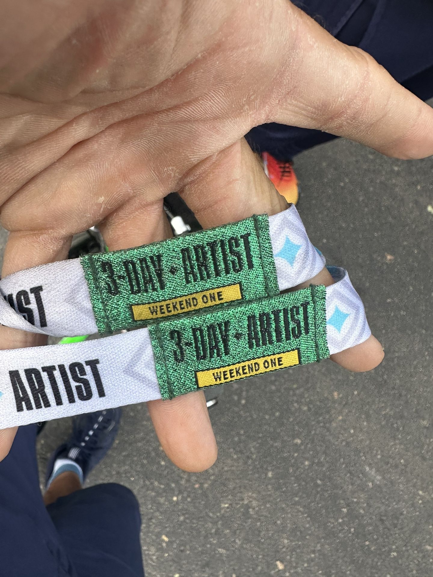 Artist Wristbands Weekend One For Sale
