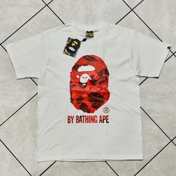 Brand New A Bathing Ape Red Camo Big Ape Head Size: M Dm For Shipping