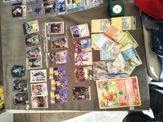 For sale collection cards and coins and toys