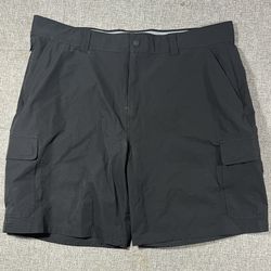Orvis Cargo Shorts Men's Size 40 Black Flat Front Outdoors