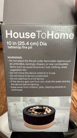 HouseToHome 10-Inch Tabletop Fire Pit