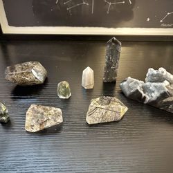 Sphalerite, Tourmaline, and Garden Quartz Crystals
