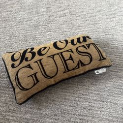 NEW Disney BEAUTY AND THE BEAST Pillow BE OUR GUEST 8x15