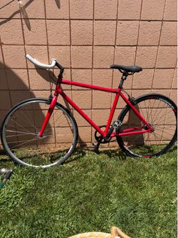 Red road bike
