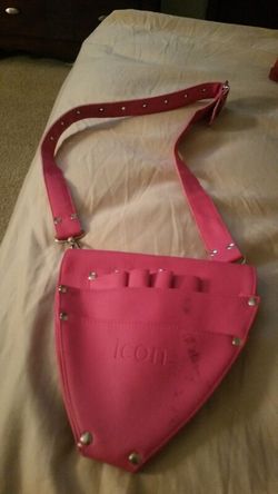 Leather Sheer/Comb shoulder/hip pouch