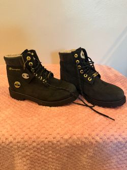Timberland x Champion Collab Black Boots