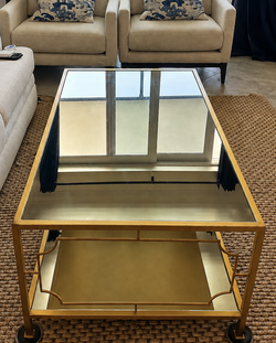Oliver Home Coffee Table — Gold Leaf & Antique Mirror