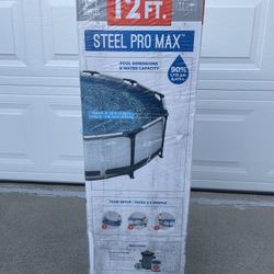 Bestway Frame Steel Pro MAX Above Ground Pool Set 12 ft x 30 ft with Filter Pump