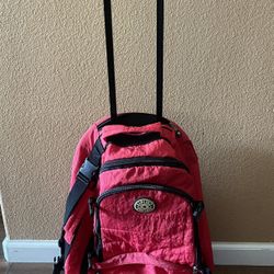 Kipling Rolling Suitcase / Converts To Backpack 