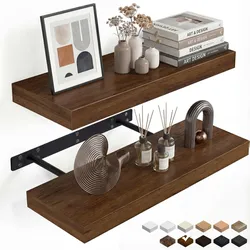 New 24in Shelves Rustic Brown Floating for Wall
