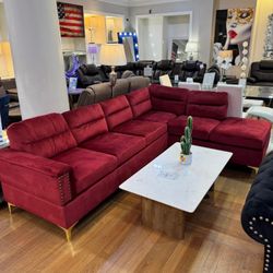 Vogue - Red Sectional**BLACK FRIDAY** 