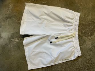 White Athletic/Swim Shorts – Size Medium – Lightweight Minimalist Style