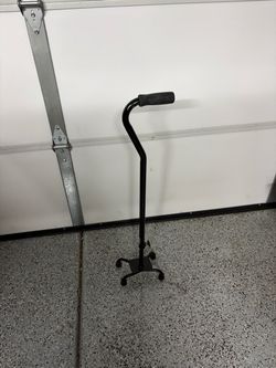 Black Quad Base Walking Cane