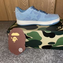 Size 10  Bape Blue Suedes