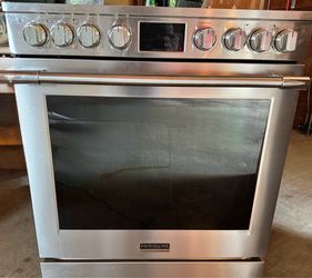 Frigidaire Professional 30 in. 5 Element Slide-In Electric Range in Stainless Steel with Air Fry and Total Convection