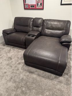 Couch with recliner