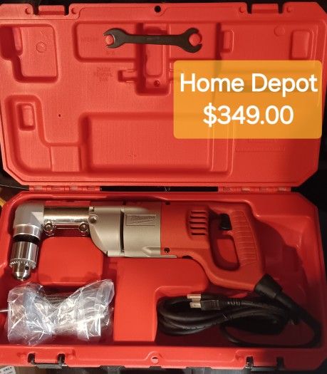 New Milwaukee Riht Angle 1/2 Drill Kit Big Discount