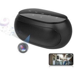 Bluetooth Speaker Camera 1080P WiFi Speaker Camera Wireless Nanny Cam with Music Player, Motion Detection Video Recorder for Home Security 