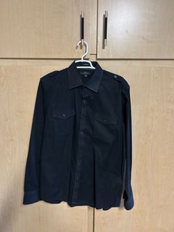 Men’s Black Mark Anthony Shirt, Large