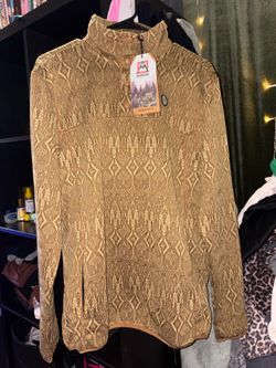 Avalanche Brown And Tan Button Up Long Sleeve Shirt Size M… (NEW)