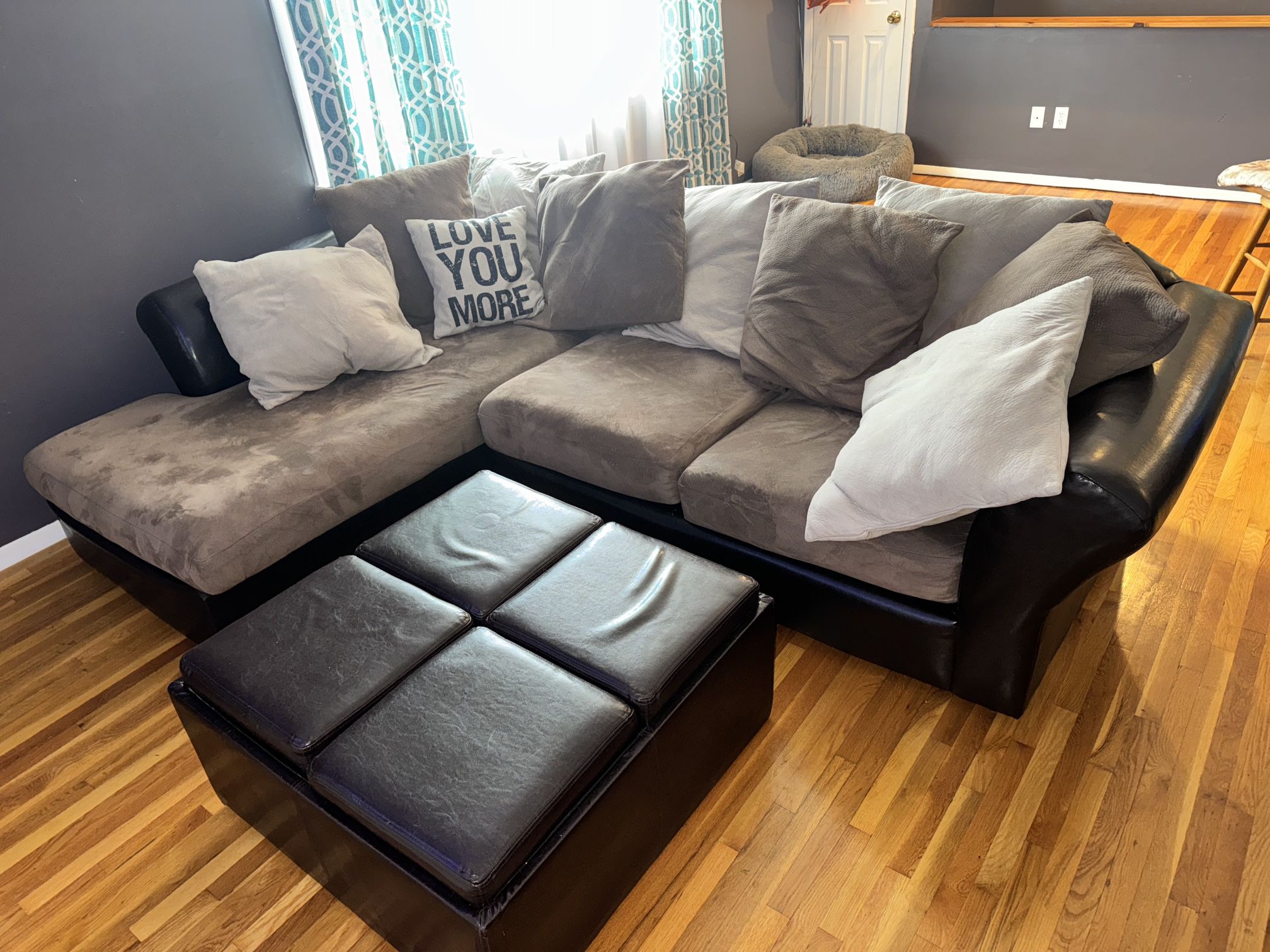 Sectional  Sofa With Chaise And Ottoman  