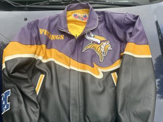 Minnesota Vikings Rare Jeff Hamilton Leather Jacket Xxl 