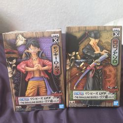 Banpresto One Piece DXF The Grandline Series Wanokuni Vol.4 Monkey D. Luffy x Banpresto One Piece DXF The Grandline Series Wanokuni Vol.5 Roronoa Zoro