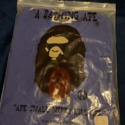 BAPE Big Logo Crewneck, Blue XL (also available in Large)