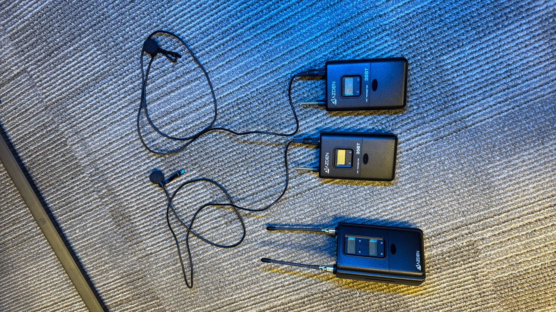 Azden Wireless Lavalier Mic System w/ 2 Transmitters & Receiver