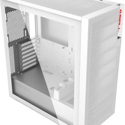 G.SKILL MD1 Mid-Tower ATX Computer Case with Tempered Glass Side Panel, Front Mesh Panel - White (GC-AWGW1-MD1)