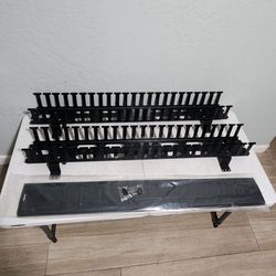 Leviton 4980L-VFO Vertical Cable Manager 5in x 80in Snap-On Cover Black Rack 4x5