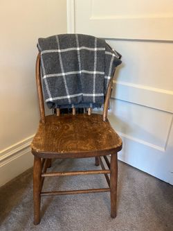 Vintage Wooden Chair / Farmhouse Accent Chair – Solid Wood