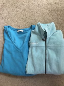 Two fleece blue jackets
