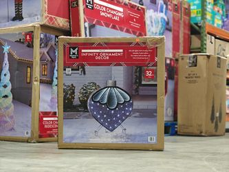 Infinity Ornament Christmas Decor Silver