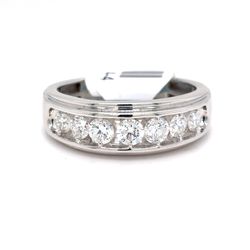 925 Sterling Silver Lab Diamond Band Ring 4.10g 1CTW Size 10 216114/4