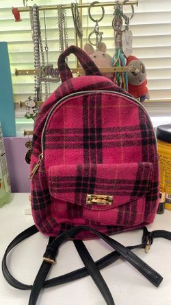 Purple/magenta patterned backpack