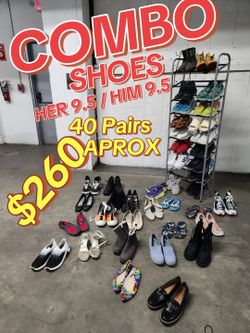 Used-New Shoes F9.5/M10, all Brands, Not selling separately, Homestead 33033,