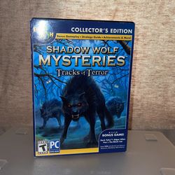 Shadow Wolf Mysteries: Tracks of Terror Collectors’s Edition PC Game (Never Used)