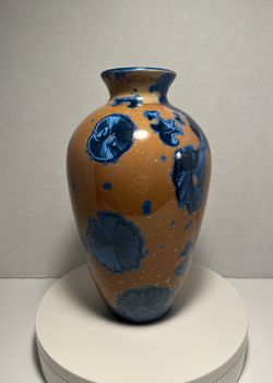 Vintage JON PRICE Studio Pottery Crystalline Glaze Porcelain Vase Signed 8"